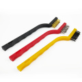 China sale brush three-piece mini wire brush set cleaning brush colorful